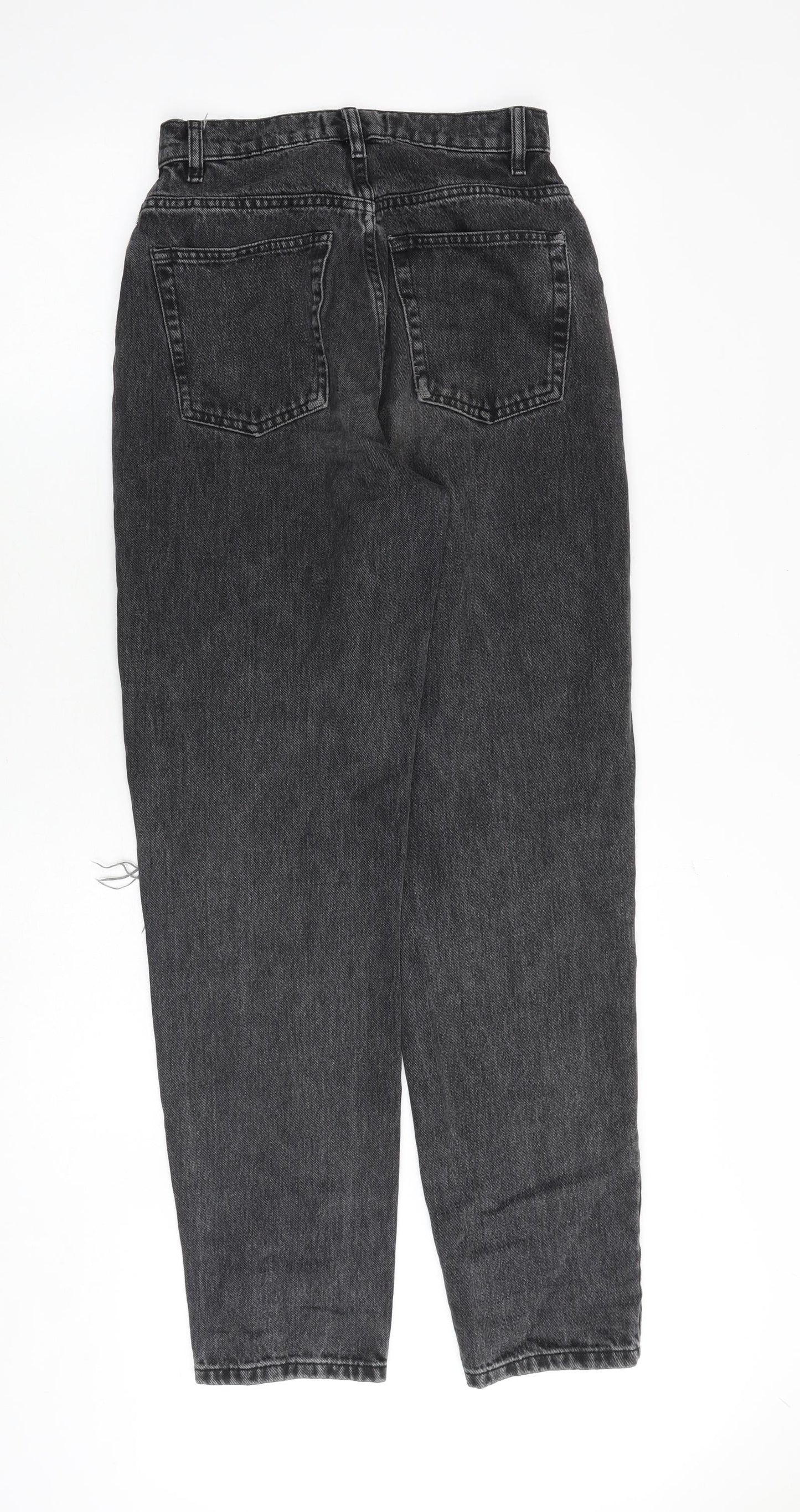 ASOS Womens Grey Cotton Tapered Jeans Size 26 in L32 in Regular Zip