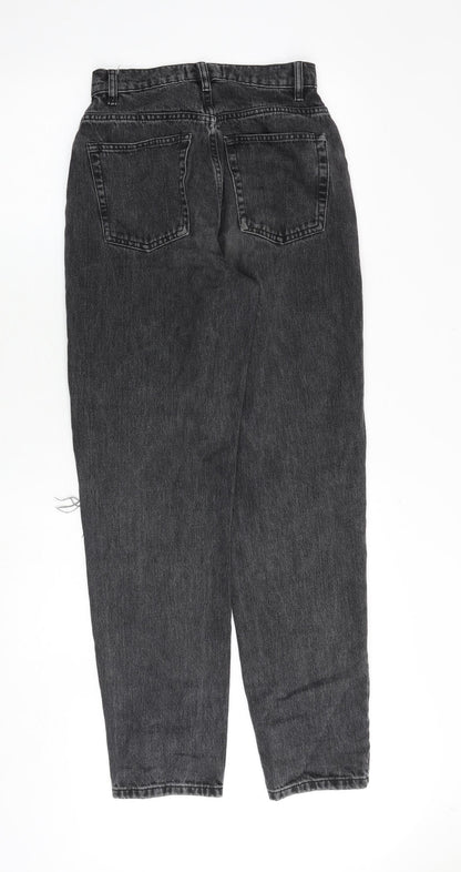 ASOS Womens Grey Cotton Tapered Jeans Size 26 in L32 in Regular Zip