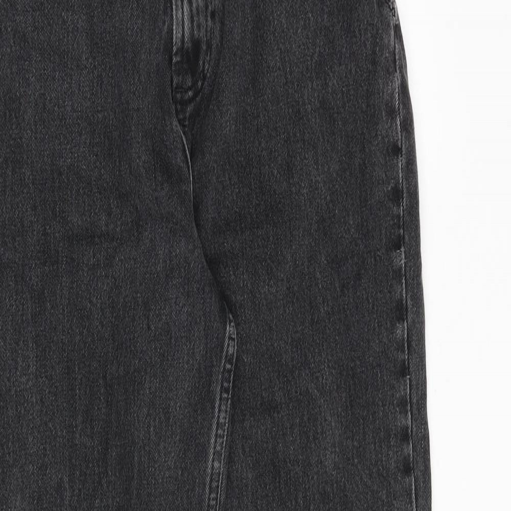 ASOS Womens Grey Cotton Tapered Jeans Size 26 in L32 in Regular Zip