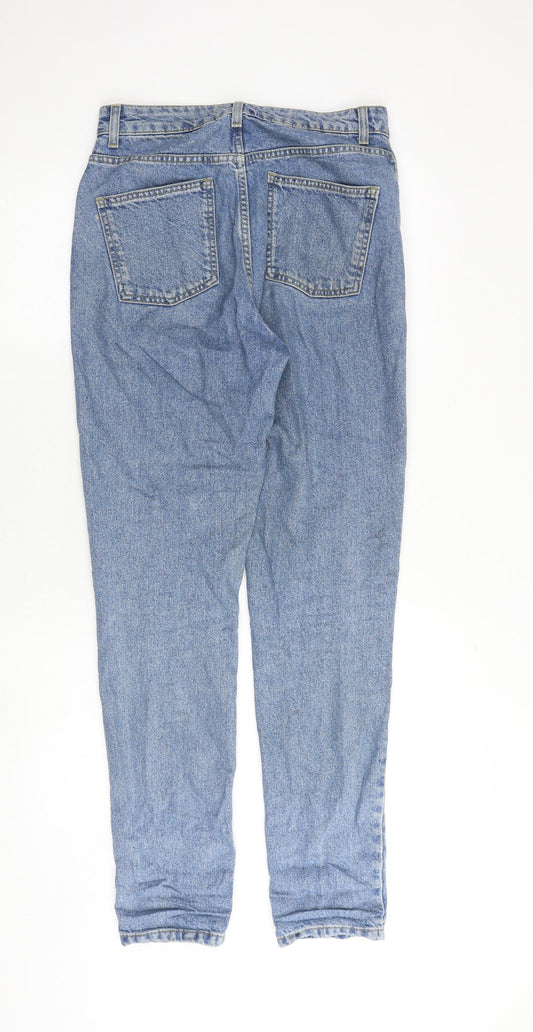 Topshop Womens Blue Cotton Skinny Jeans Size 28 in Regular Zip