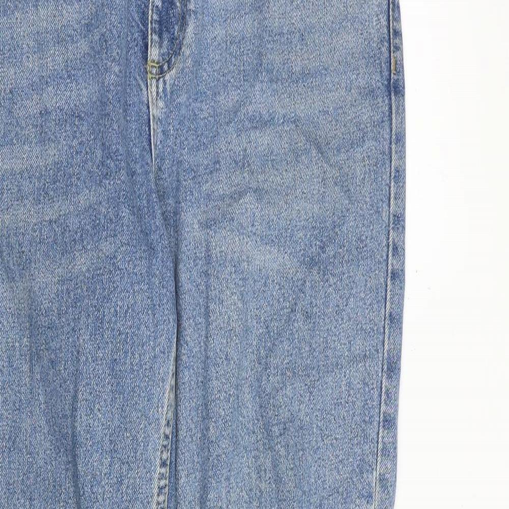 Topshop Womens Blue Cotton Skinny Jeans Size 28 in Regular Zip