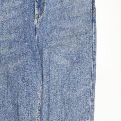 Topshop Womens Blue Cotton Skinny Jeans Size 28 in Regular Zip
