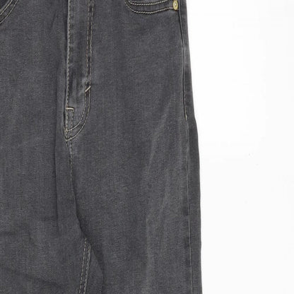 Pull&Bear Womens Grey Cotton Skinny Jeans Size 8 Regular Zip
