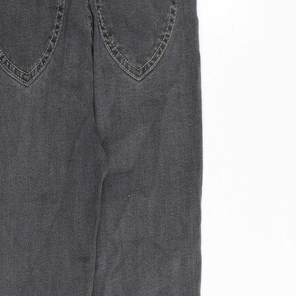 Pull&Bear Womens Grey Cotton Skinny Jeans Size 8 Regular Zip