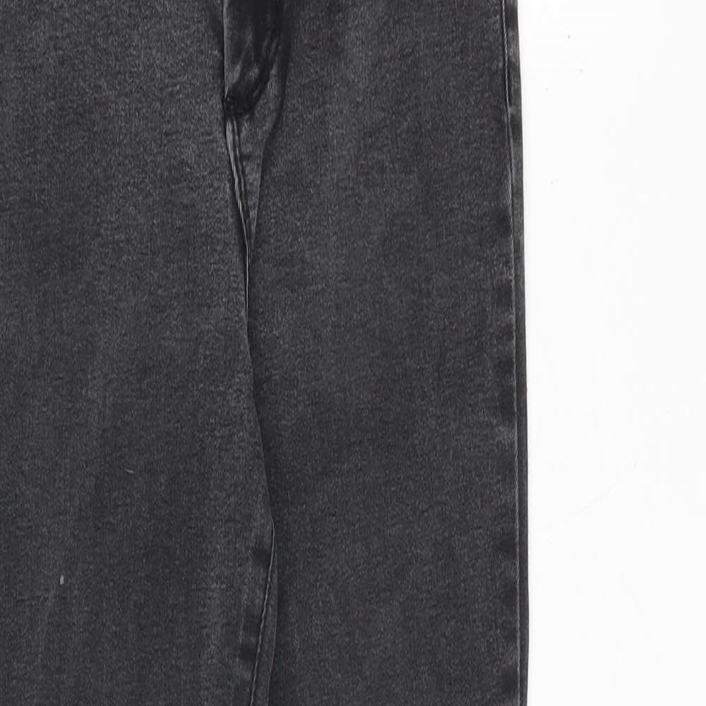 Denim & Co. Womens Grey Cotton Skinny Jeans Size 10 Regular Zip