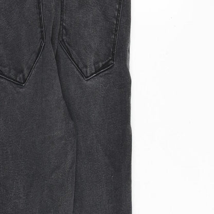 Denim & Co. Womens Grey Cotton Skinny Jeans Size 10 Regular Zip