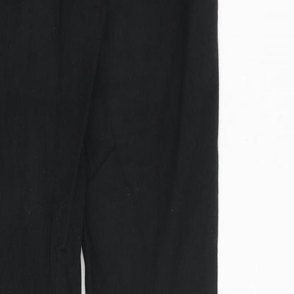 Uniqlo Womens Black Cotton Skinny Jeans Size 30 in Slim Zip