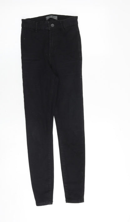 Denim & Co. Womens Black Cotton Skinny Jeans Size 6 Regular Zip