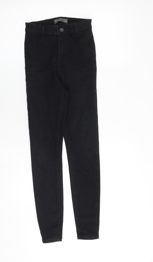 Denim & Co. Womens Black Cotton Skinny Jeans Size 6 Regular Zip