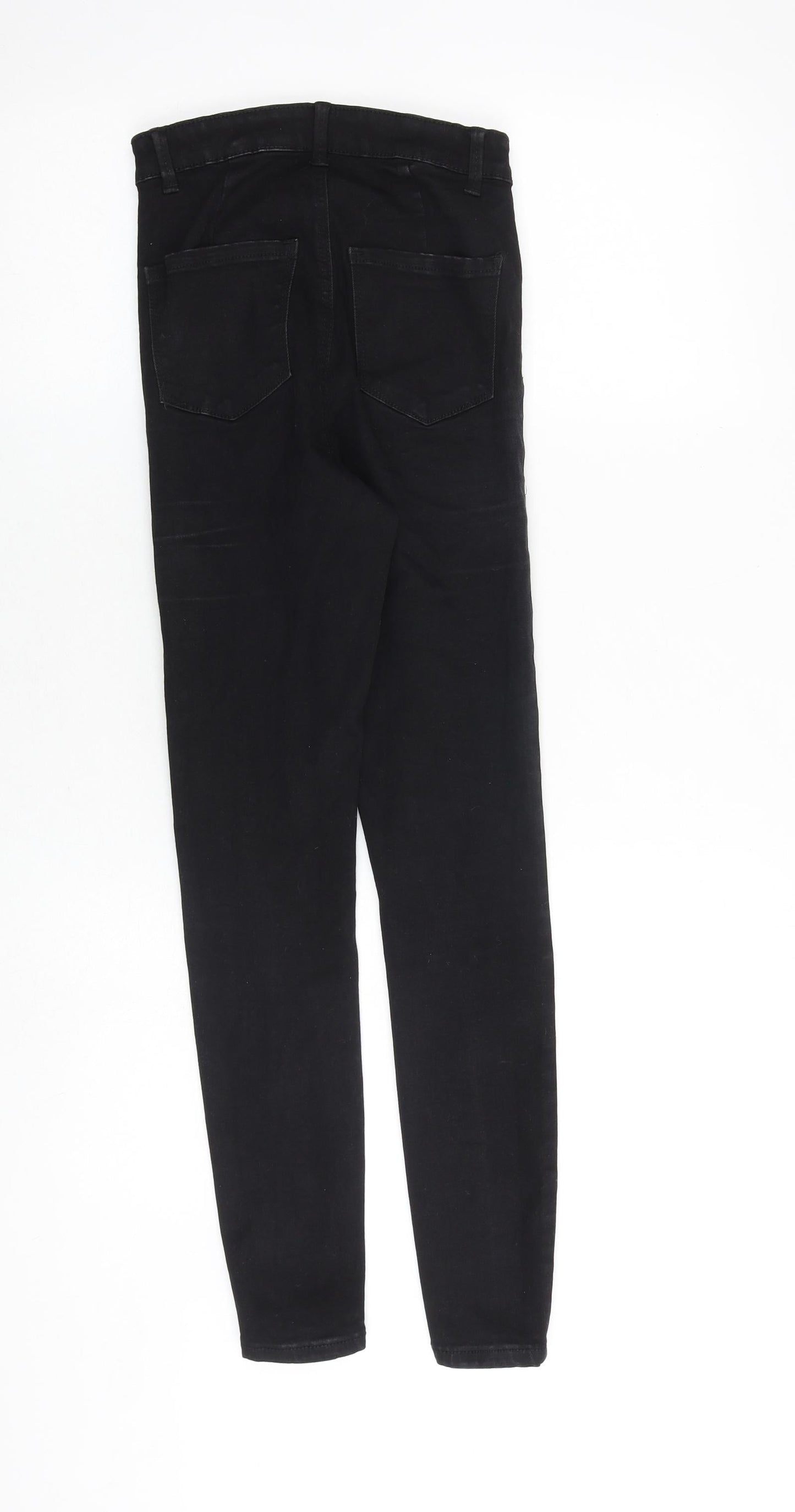 Denim & Co. Womens Black Cotton Skinny Jeans Size 6 Regular Zip