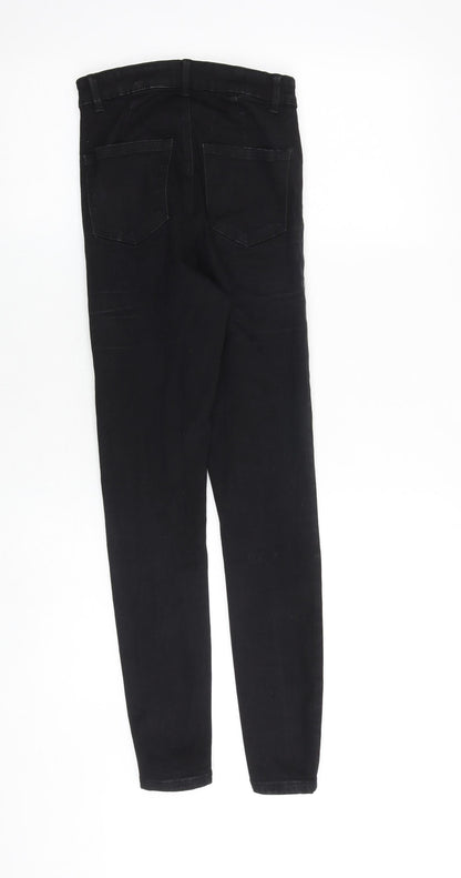 Denim & Co. Womens Black Cotton Skinny Jeans Size 6 Regular Zip