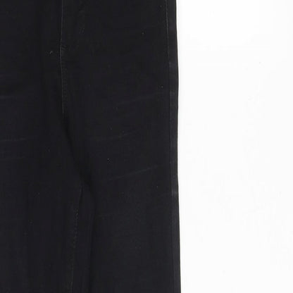 Denim & Co. Womens Black Cotton Skinny Jeans Size 6 Regular Zip