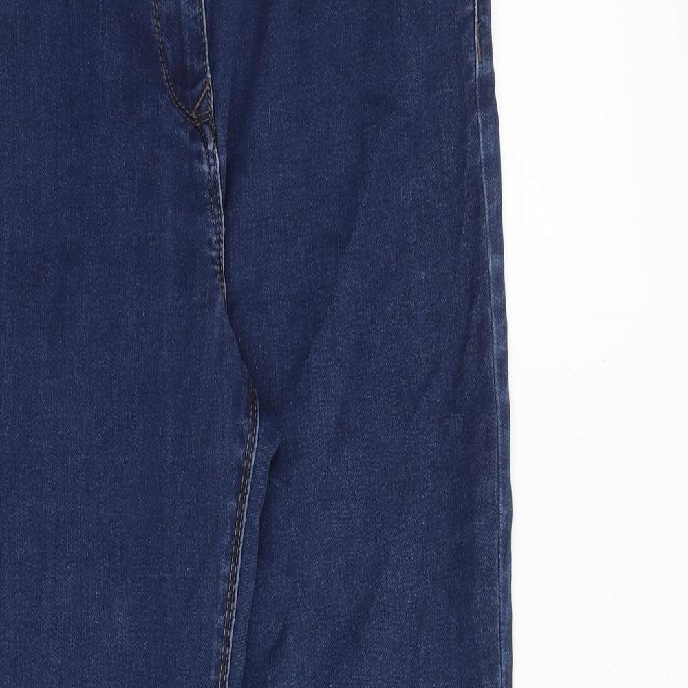Premium Denim Collection Womens Blue Cotton Skinny Jeans Size 12 Extra-Slim Zip