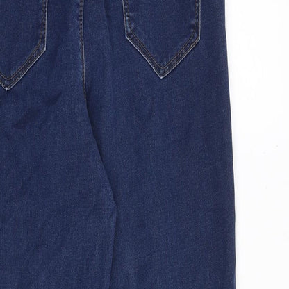 Premium Denim Collection Womens Blue Cotton Skinny Jeans Size 12 Extra-Slim Zip
