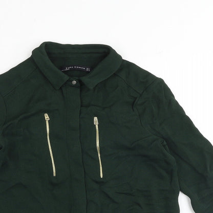 Zara Womens Green Jacket Size S Snap