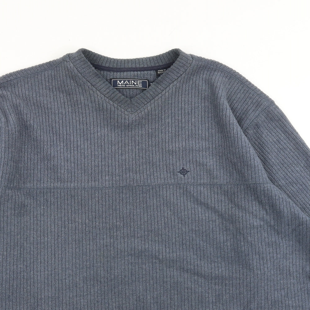 Mens UK Size M Maine Blue Pullover Sweatshirt
