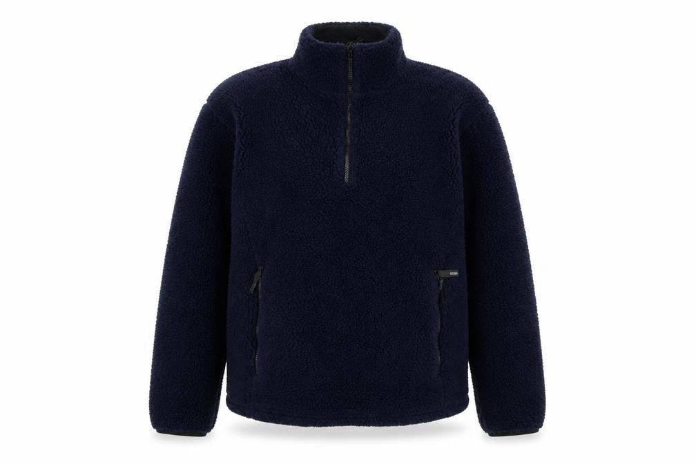 NX Sport Womens Blue Acrylic Pullover Sweatshirt Size S Zip