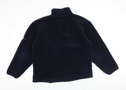 NX Sport Womens Blue Acrylic Pullover Sweatshirt Size S Zip