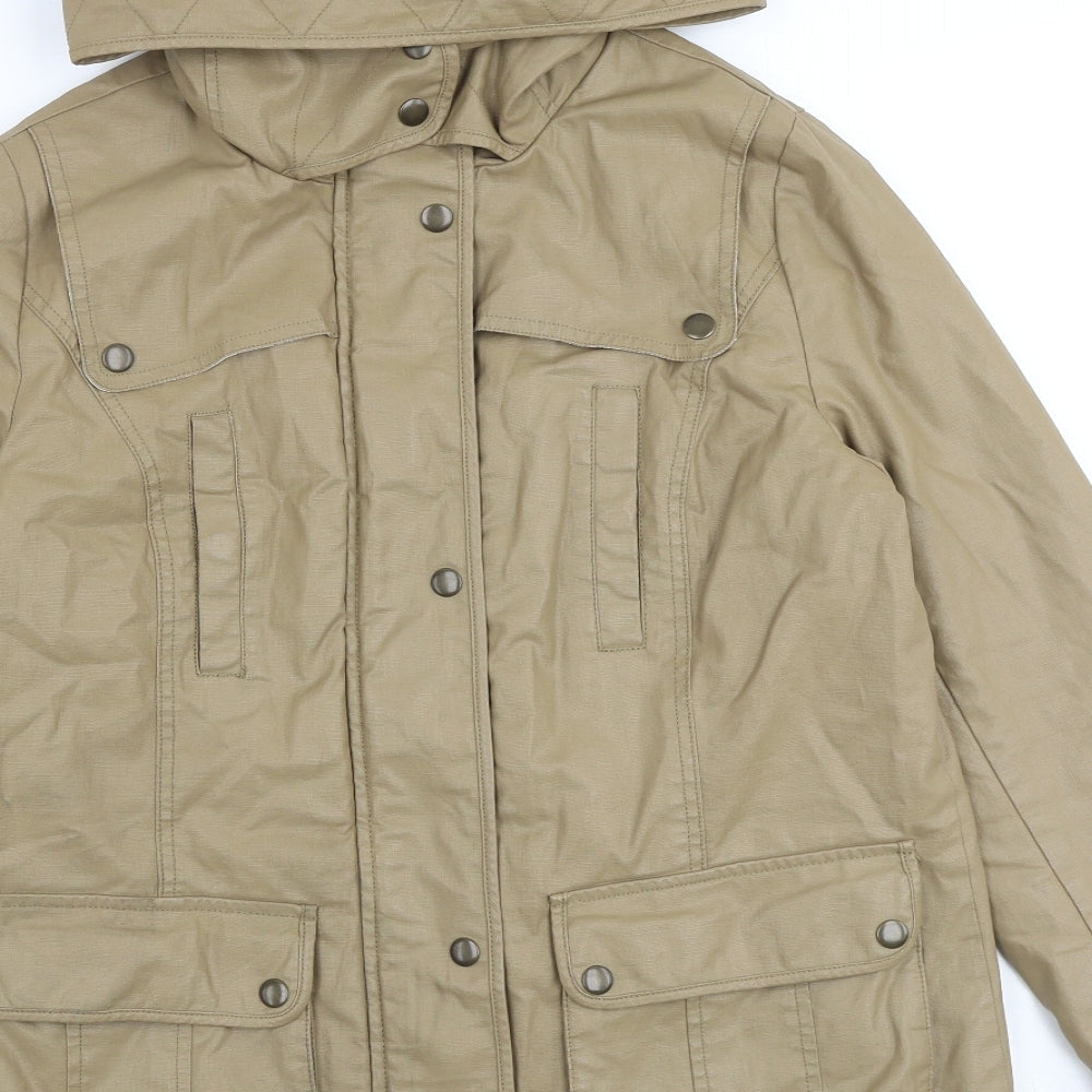 Indigo Womens Brown Jacket Size 12 Zip