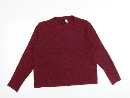 Womens UK Size M H&M Red Pullover Jumper