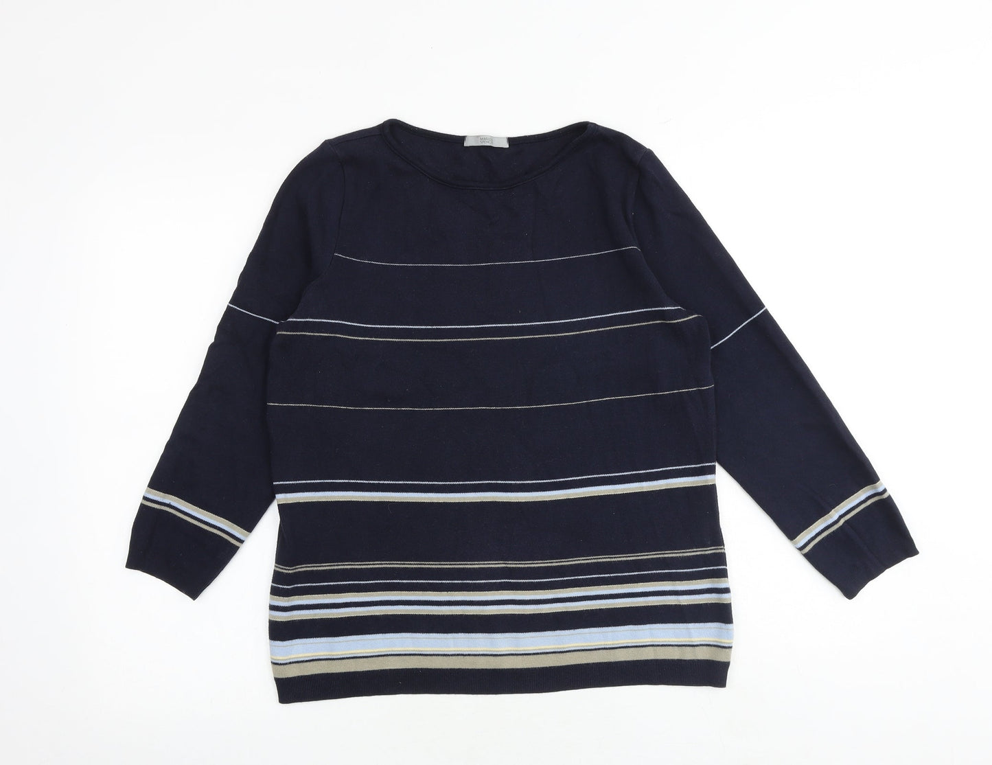 Womens UK Size 12 Marks and Spencer Blue Pullover Jumper