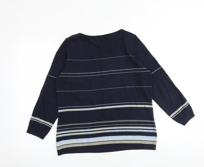 Womens UK Size 12 Marks and Spencer Blue Pullover Jumper