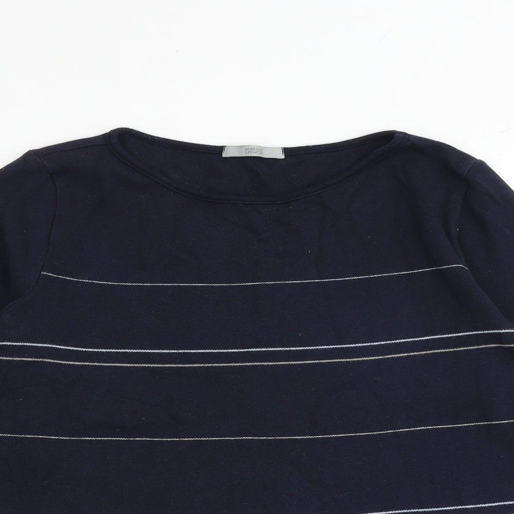 Womens UK Size 12 Marks and Spencer Blue Pullover Jumper