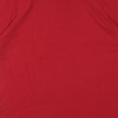 Gap Mens Red Cotton Polo Size XL Collared Button