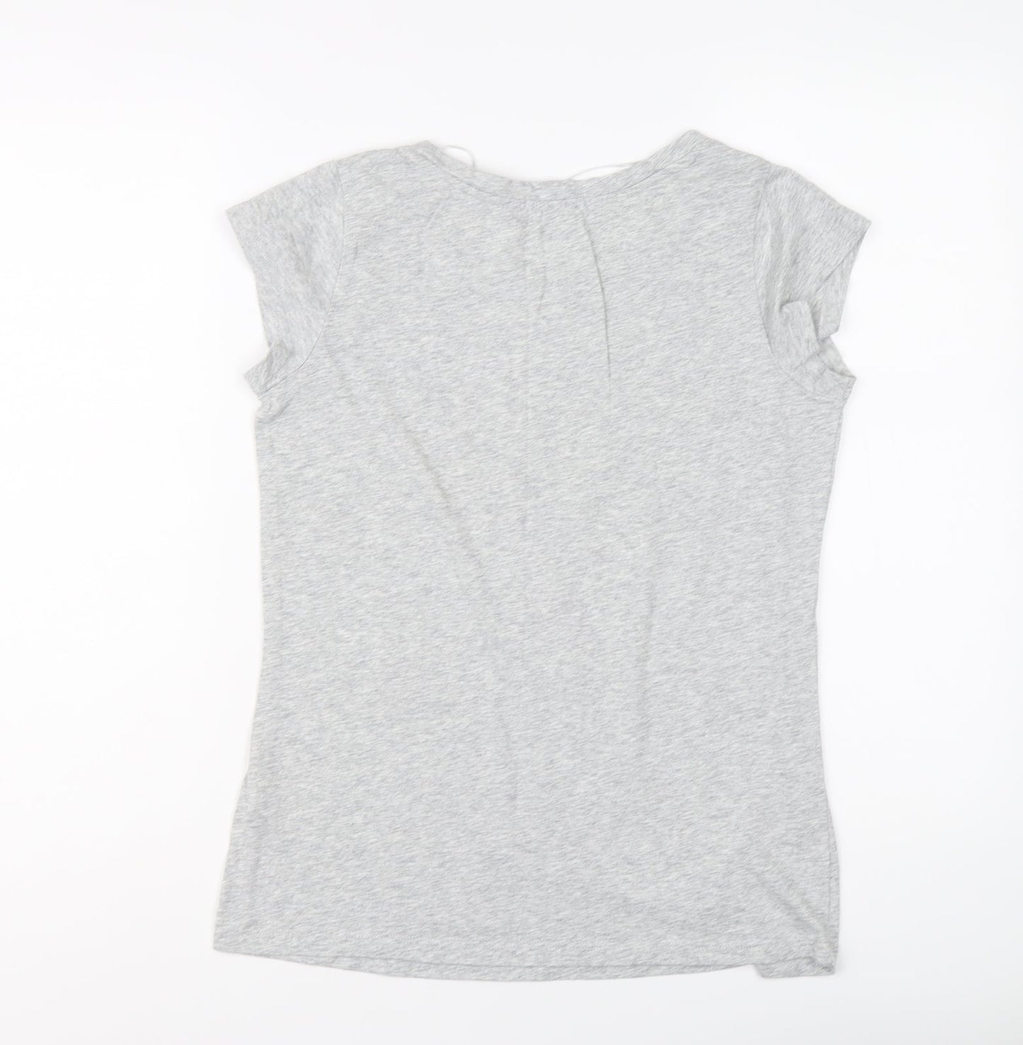 Womens UK Size 10 South Grey Basic T-Shirt