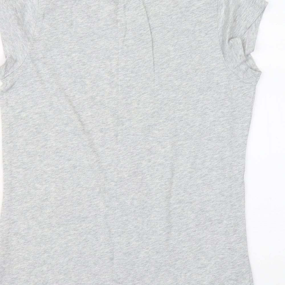 Womens UK Size 10 South Grey Basic T-Shirt