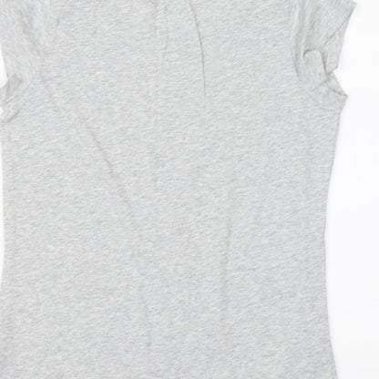 Womens UK Size 10 South Grey Basic T-Shirt