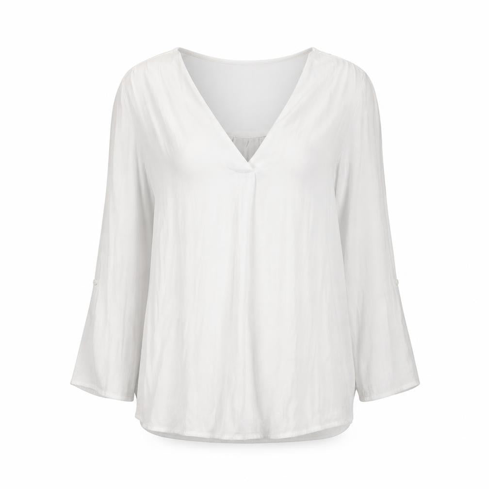Womens UK Size XS Stradivarius White Basic Blouse