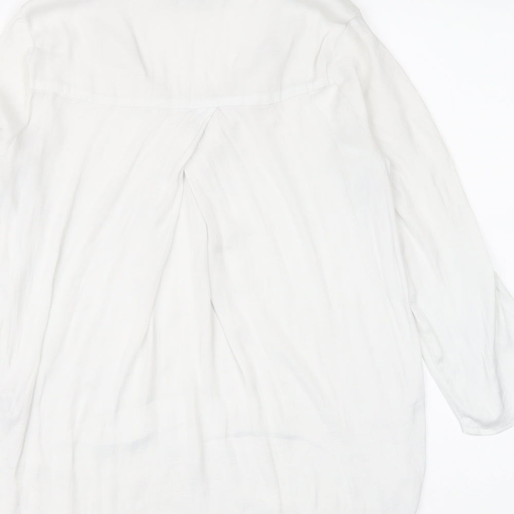 Womens UK Size XS Stradivarius White Basic Blouse