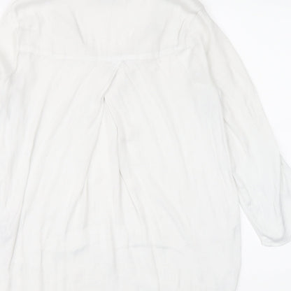 Womens UK Size XS Stradivarius White Basic Blouse