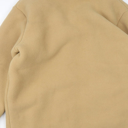 Classics Womens Beige Overcoat Coat Size 12 Button