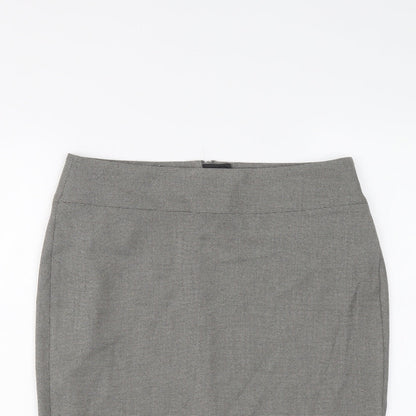 Marks and Spencer Womens Grey Polyester A-Line Skirt Size 12 Zip