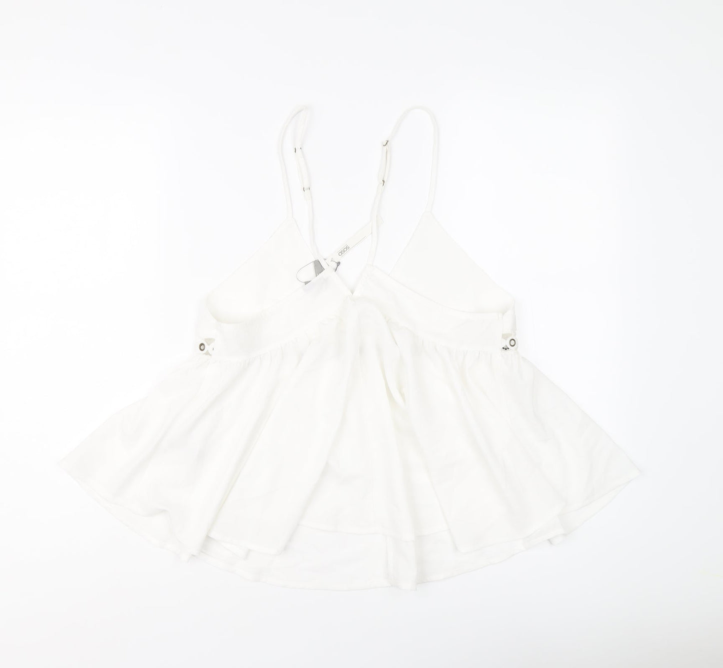 Womens UK Size 10 ASOS Ivory Basic Tank