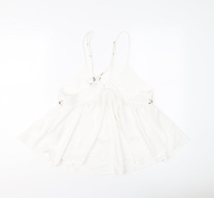 Womens UK Size 10 ASOS Ivory Basic Tank