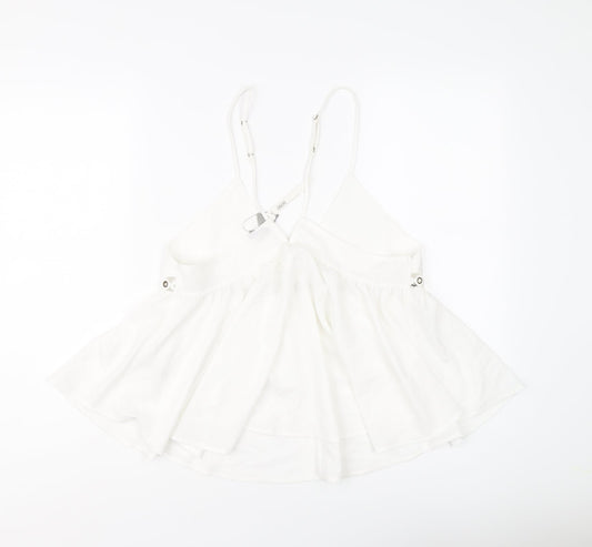 Womens UK Size 10 ASOS Ivory Basic Tank