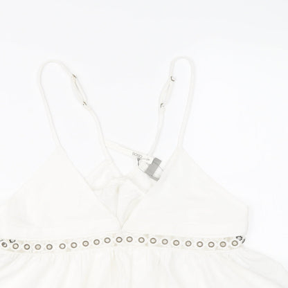 Womens UK Size 10 ASOS Ivory Basic Tank
