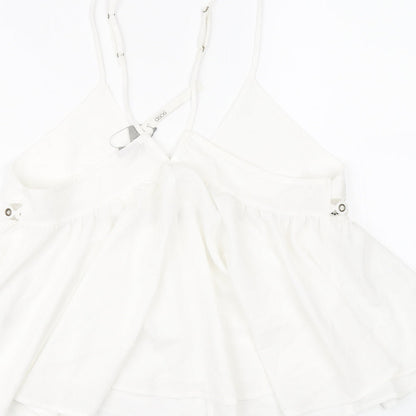 Womens UK Size 10 ASOS Ivory Basic Tank
