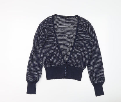 Womens UK Size M Marks and Spencer Blue Cardigan Jumper