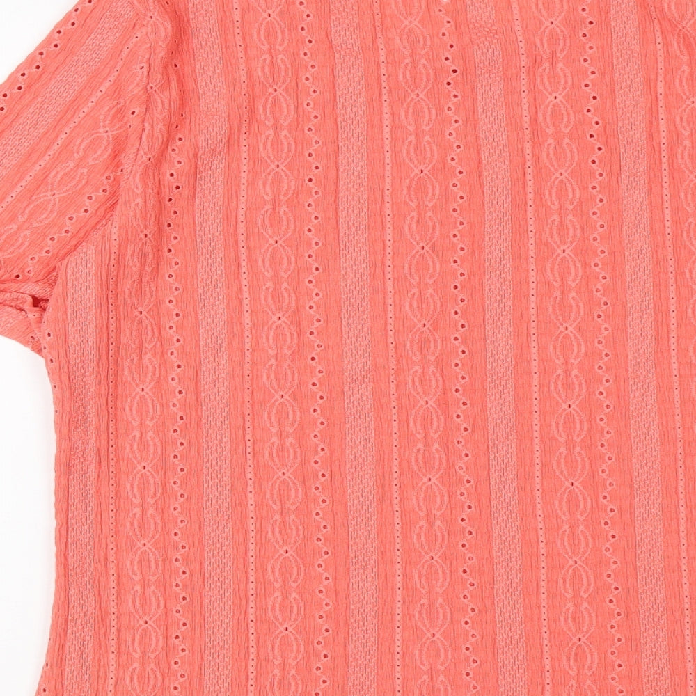 Womens UK Size 14 Damart Pink Basic T-Shirt