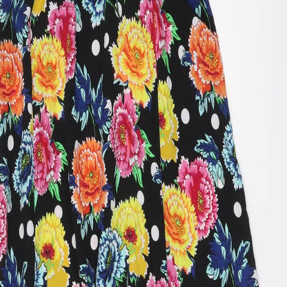 ASOS Womens Multicoloured Floral Polyester Maxi Size 12 Round Neck Pullover