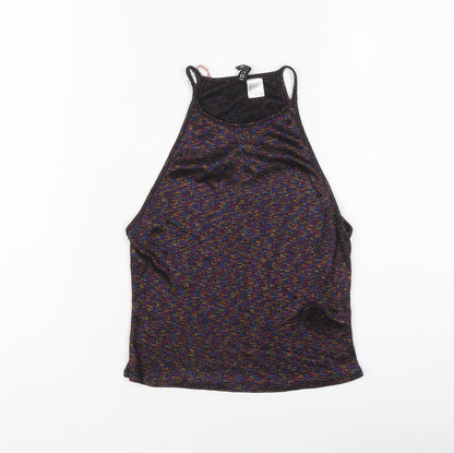 Womens UK Size S H&M Multicoloured Cropped Tank