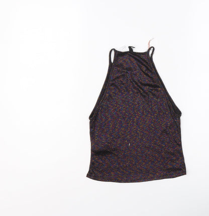 Womens UK Size S H&M Multicoloured Cropped Tank