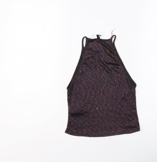 Womens UK Size S H&M Multicoloured Cropped Tank