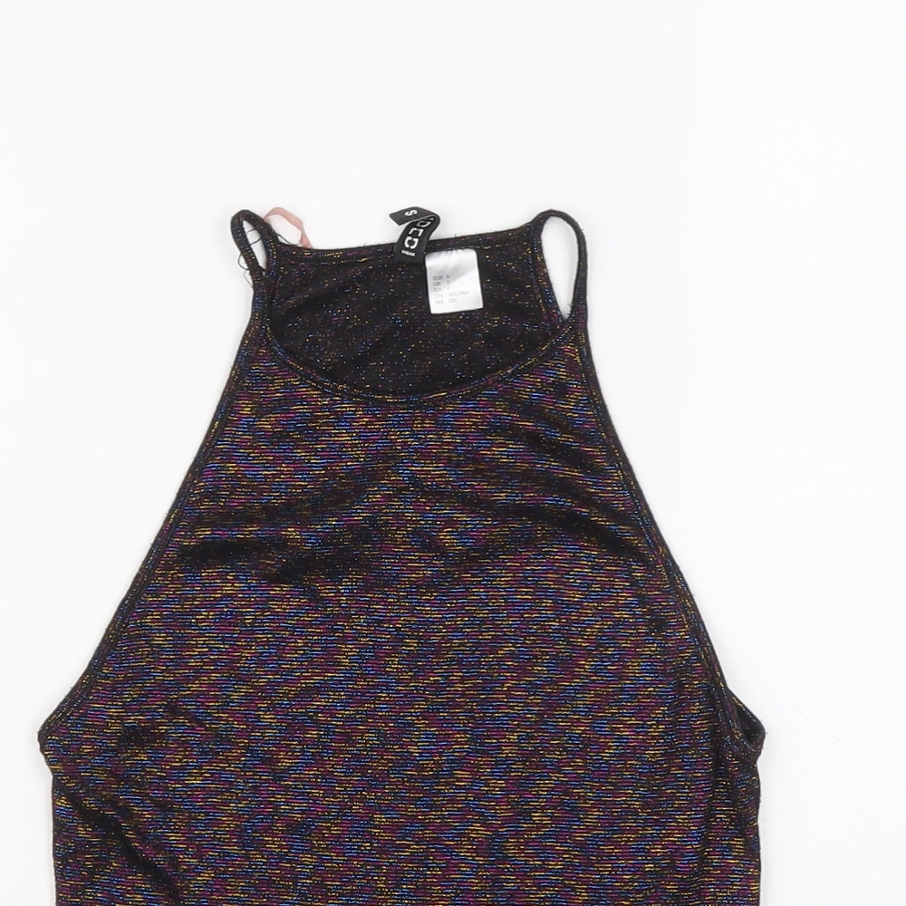 Womens UK Size S H&M Multicoloured Cropped Tank