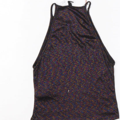 Womens UK Size S H&M Multicoloured Cropped Tank