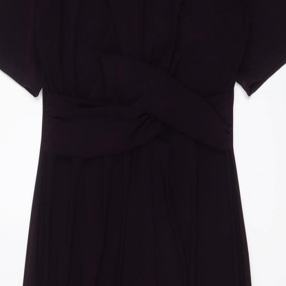 Topshop Womens Purple Polyester Trapeze & Swing Size 10 Round Neck Pullover